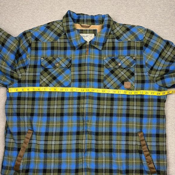 Ledgendary Whitetails sherpa lined flannel shacket mens 4XL tartan plaid - Picture 5 of 9